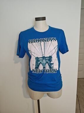 Soft Cotton | S | Blue | Brooklyn Bridge Graphic Tee